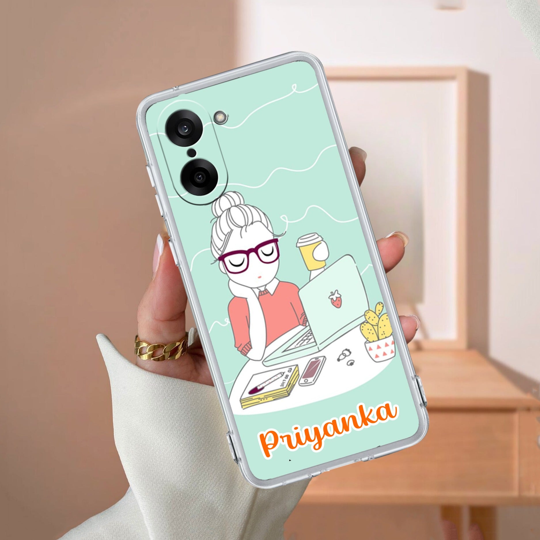 Creator Girl Customize Transparent Silicon Case For OnePlus Nord CE5 5G