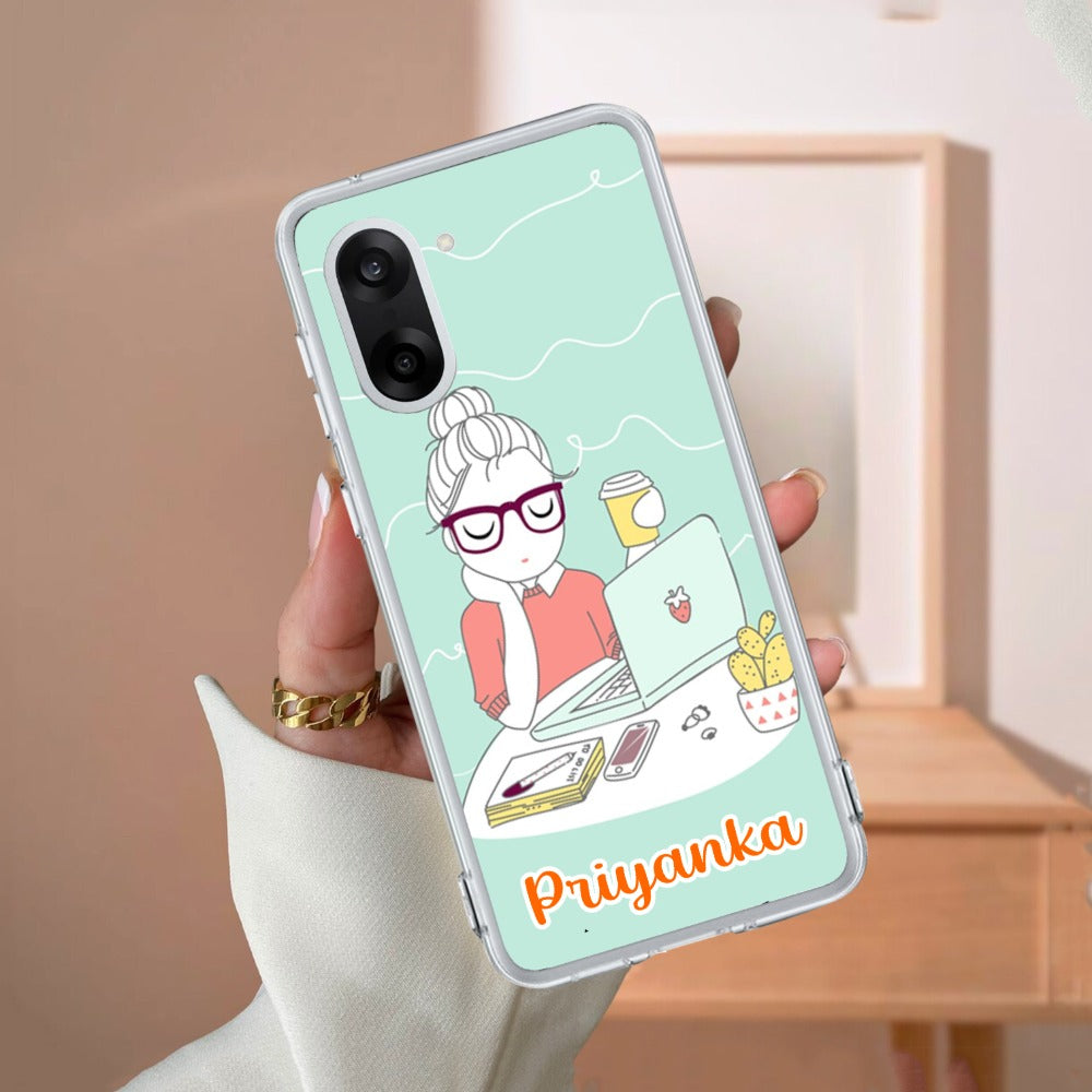 Creator Girl Customize Transparent Silicon Case For OnePlus