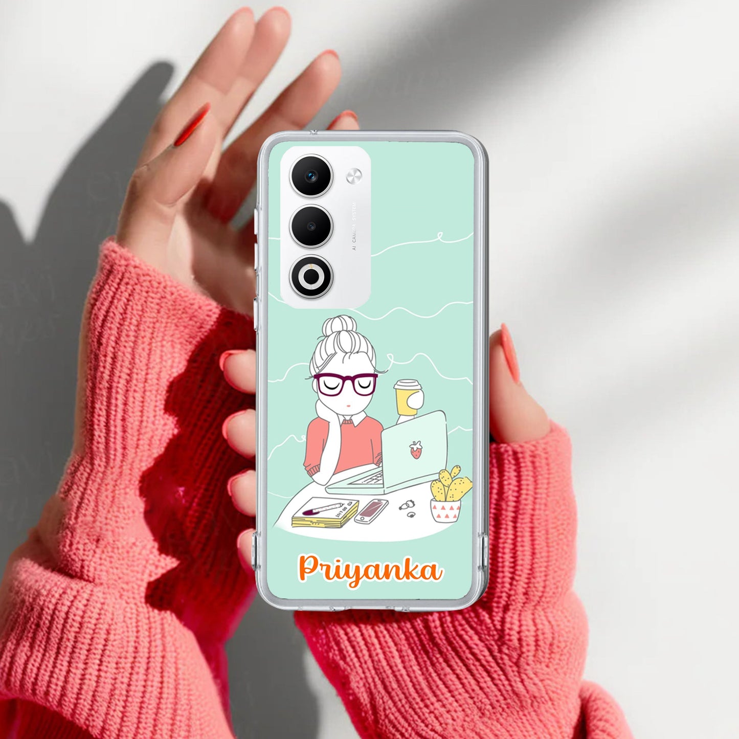 Creator Girl Customize Transparent Silicon Case For Oppo