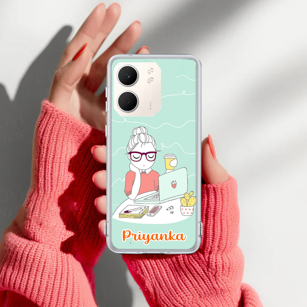 Creator Girl Customize Anti Yellow Case For Oppo A5X 5G