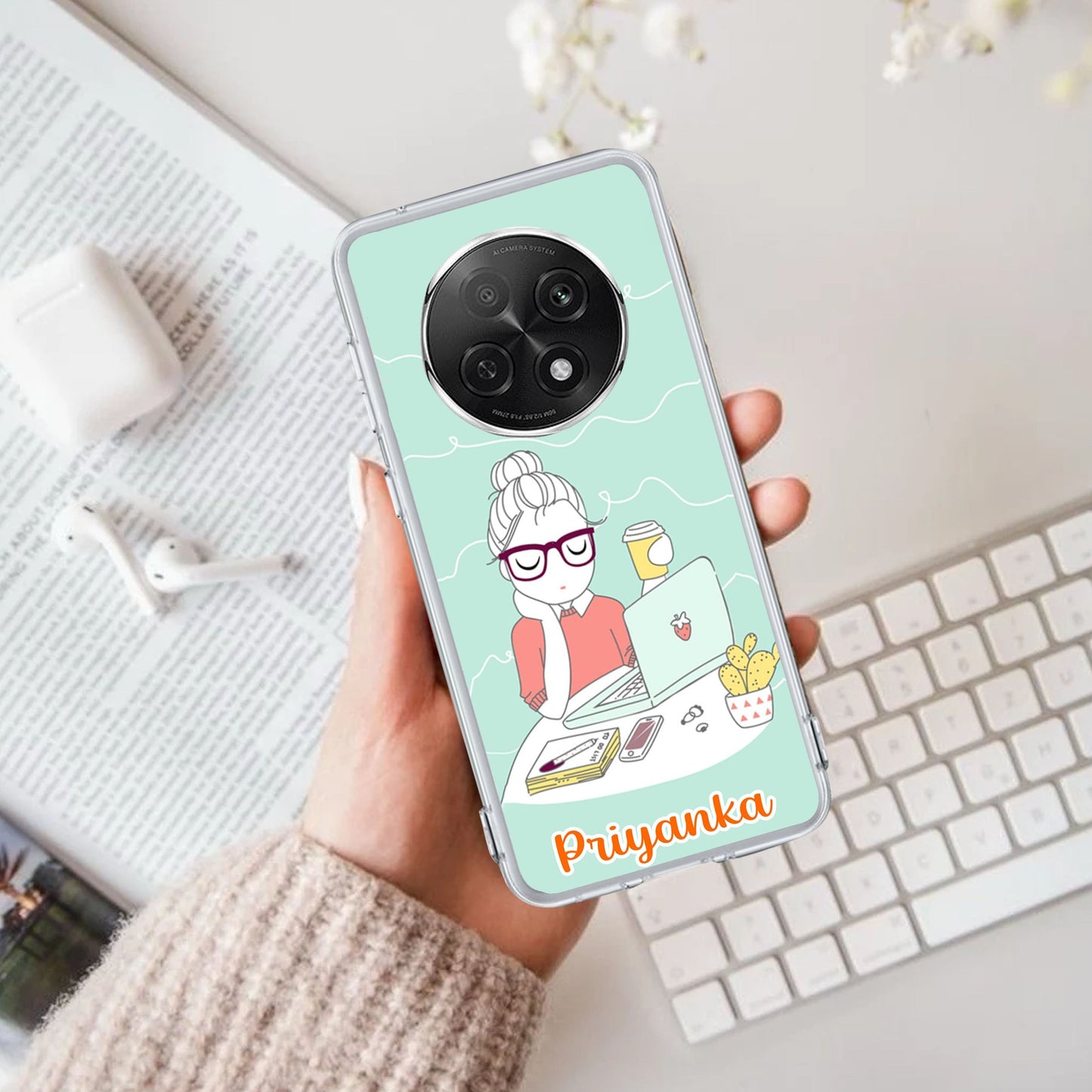 Creator Girl Customize Transparent Silicon Case For Oppo