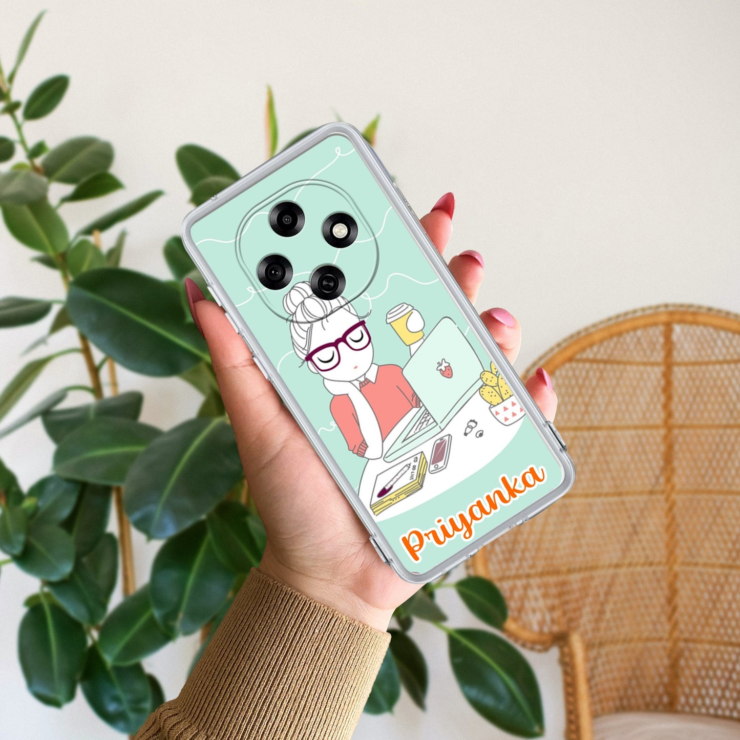 Creator Girl Customize Transparent Silicon Case For Oppo