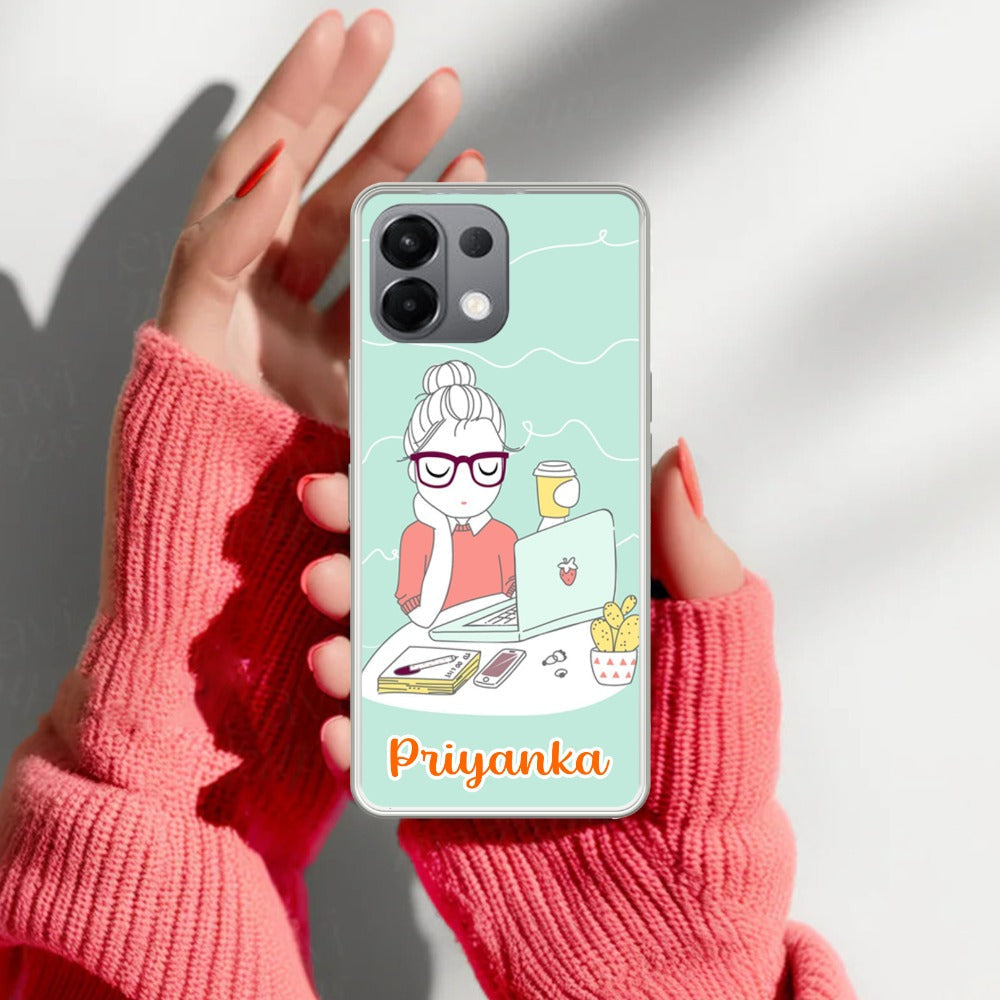 Creator Girl Customize Transparent Silicon Case For Oppo