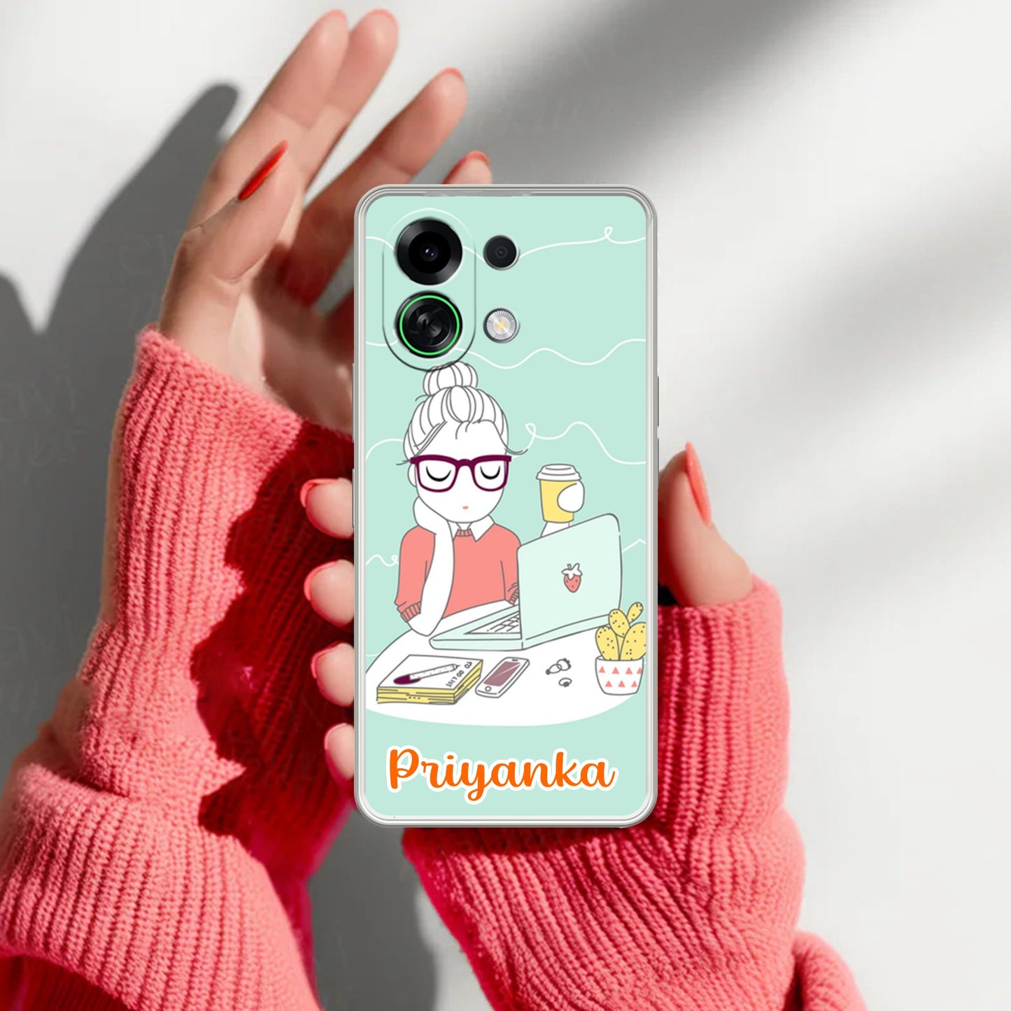 Creator Girl Customize Transparent Silicon Case For Oppo