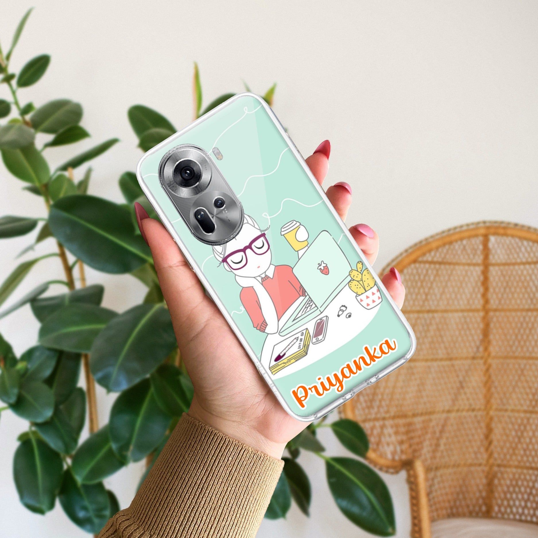 Creator Girl Customize Anti Yellow Case For Oppo Reno 11 5G