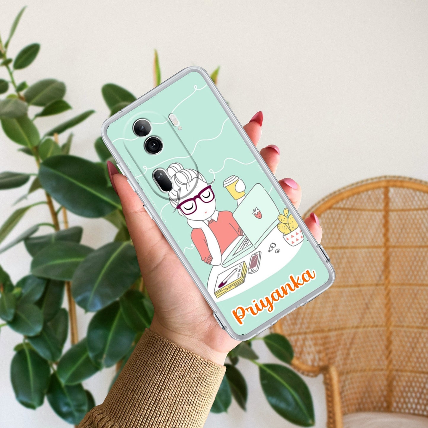 Creator Girl Customize Transparent Silicon Case For Oppo