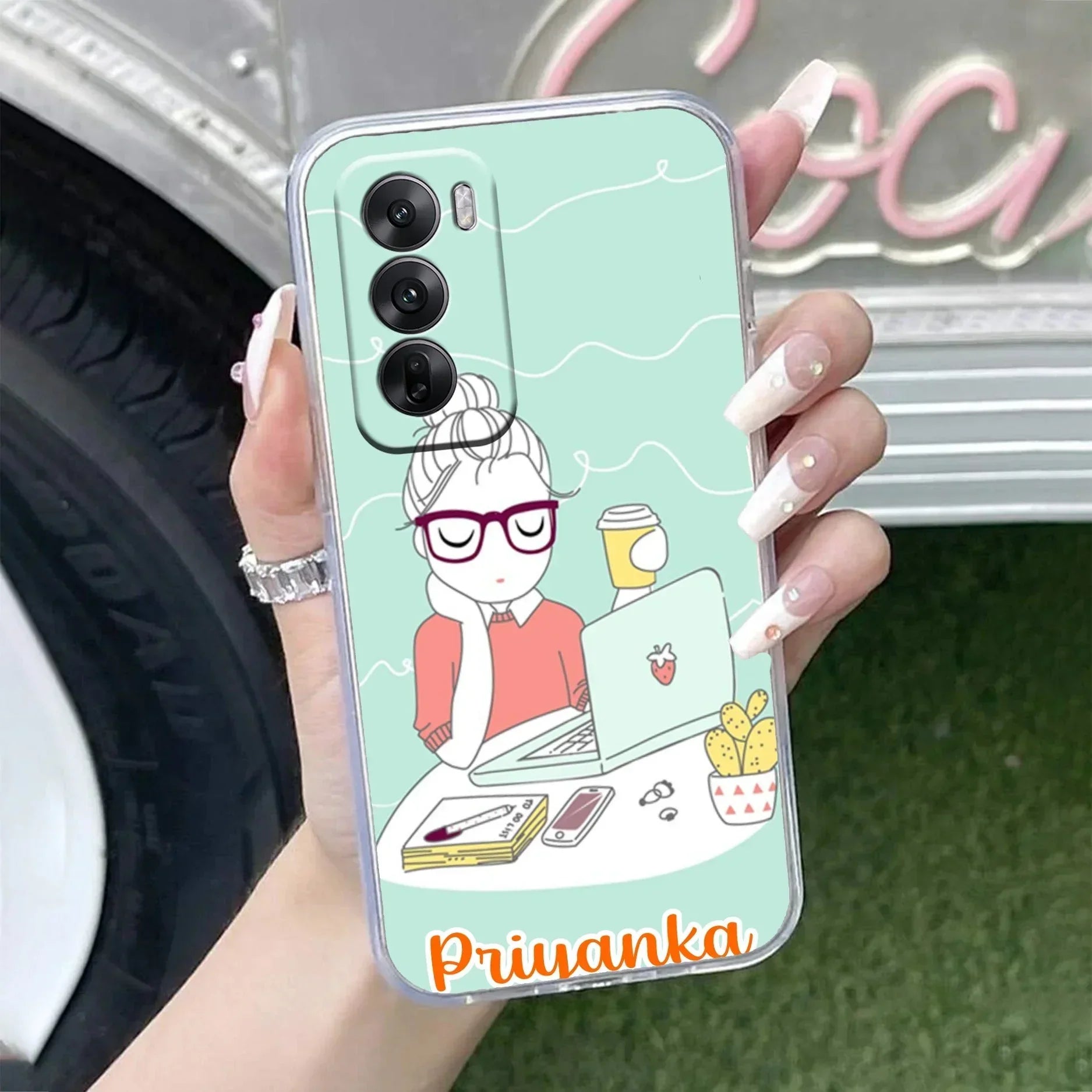 Creator Girl Customize Anti Yellow Case For Oppo Reno 12 Pro 5G