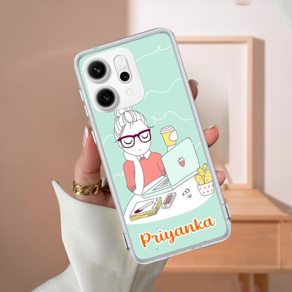 Creator Girl Customize Transparent Silicon Case For Oppo
