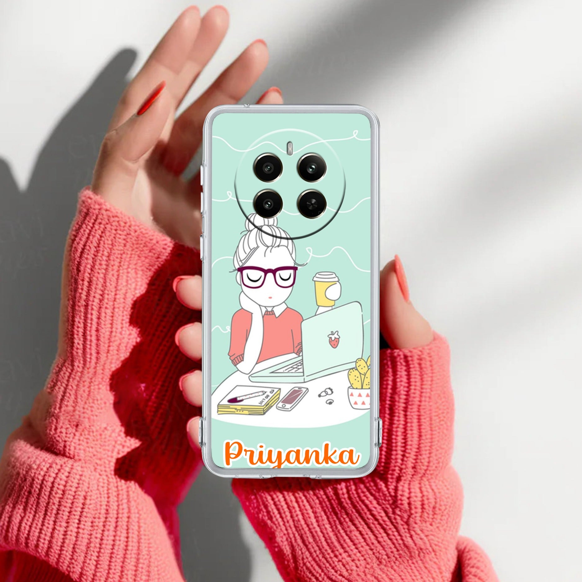 Creator Girl Customize Transparent Silicon Case For Realme Narzo 80x 5G