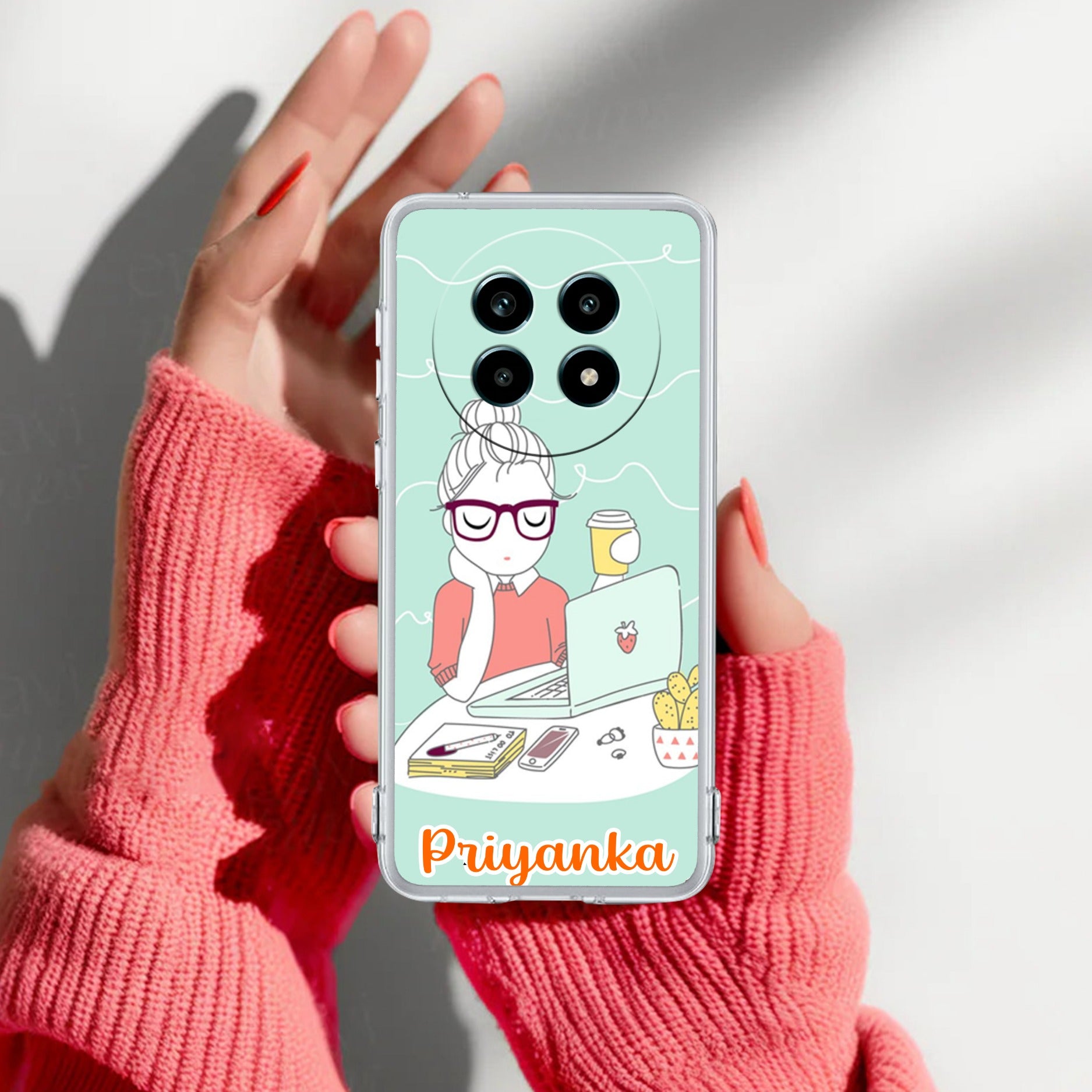 Creator Girl Customize Transparent Silicon Case For Realme 14 Pro Lite 5G