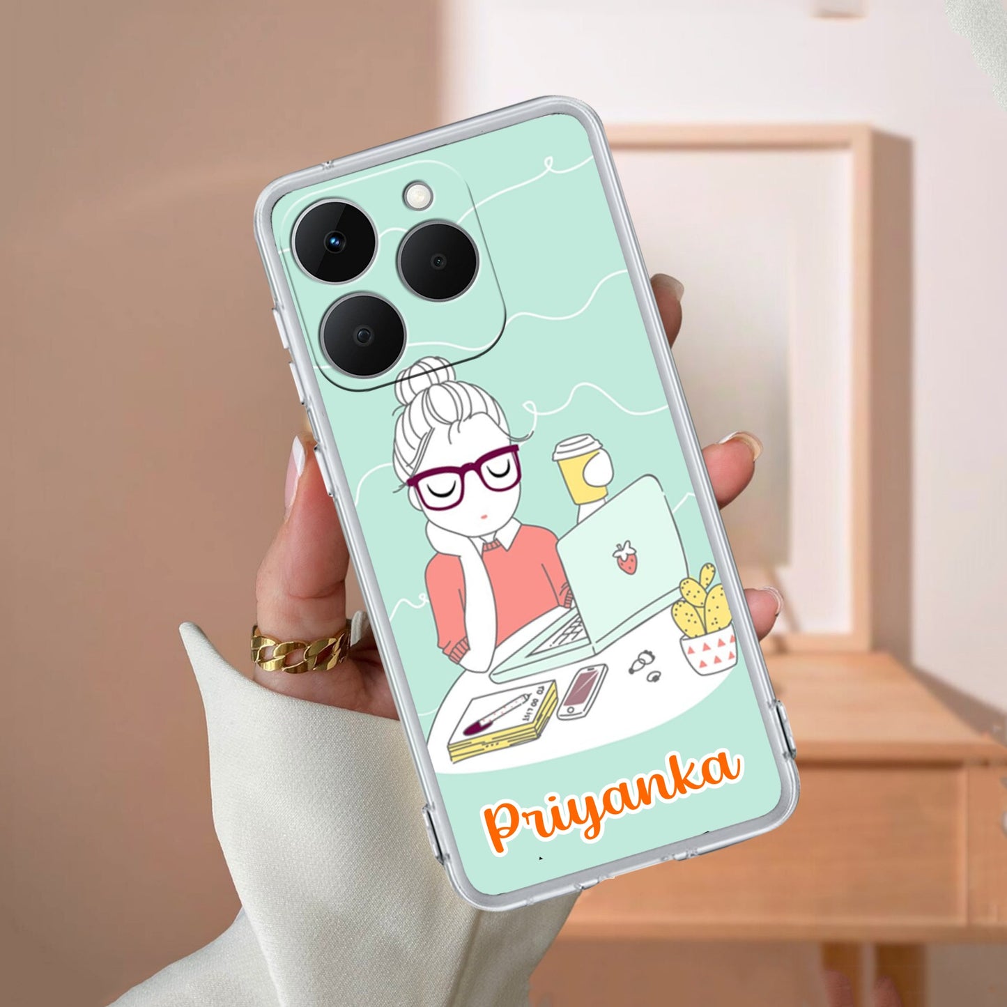 Creator Girl Customize Transparent Silicon Case For Realme/Narzo