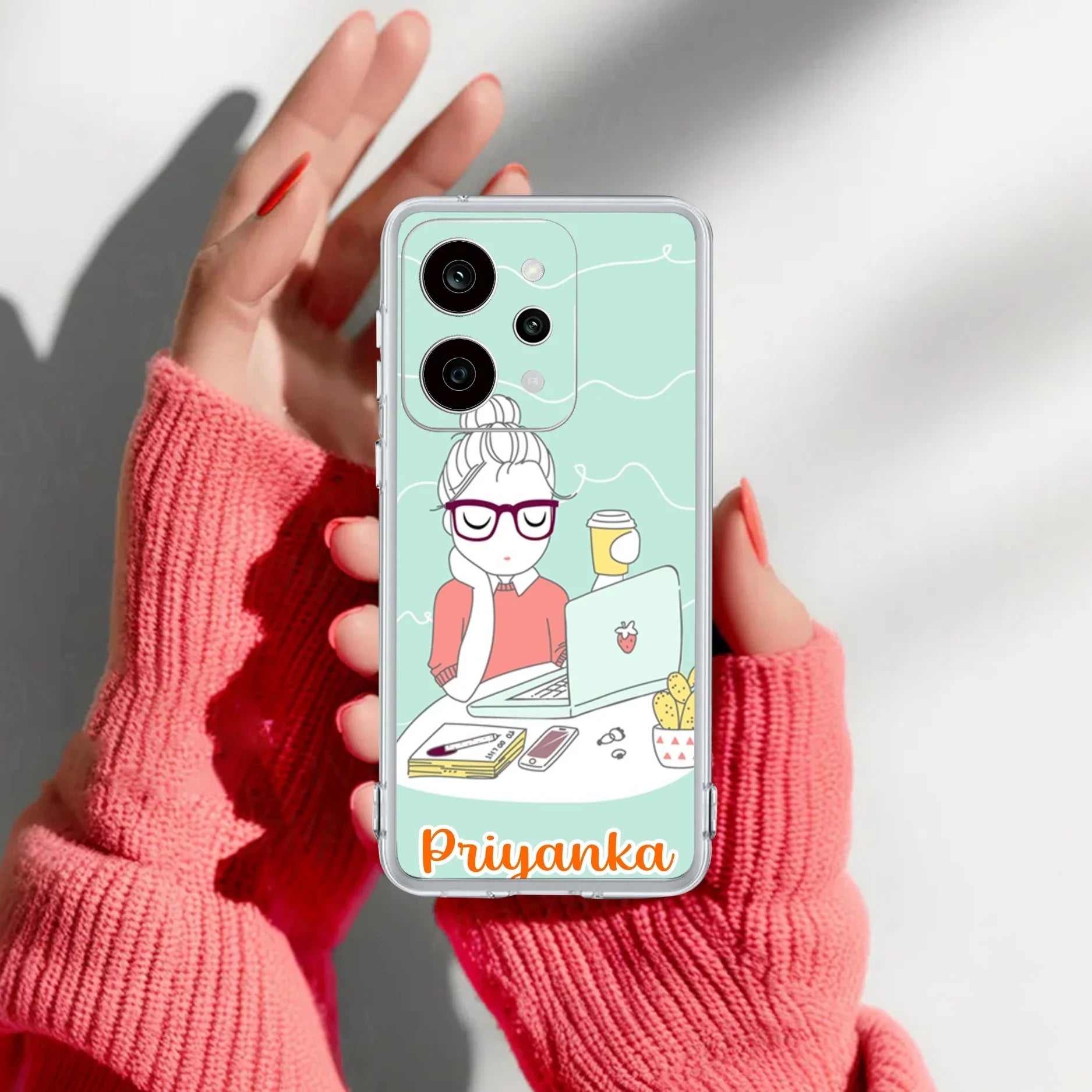 Creator Girl Customize Transparent Silicon Case For Realme Narzo Power 5G