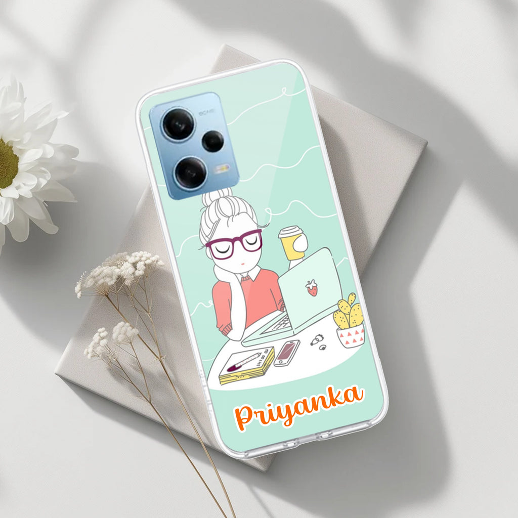 Creator Girl Customize Transparent Silicon Case For Redmi Note 12 5G