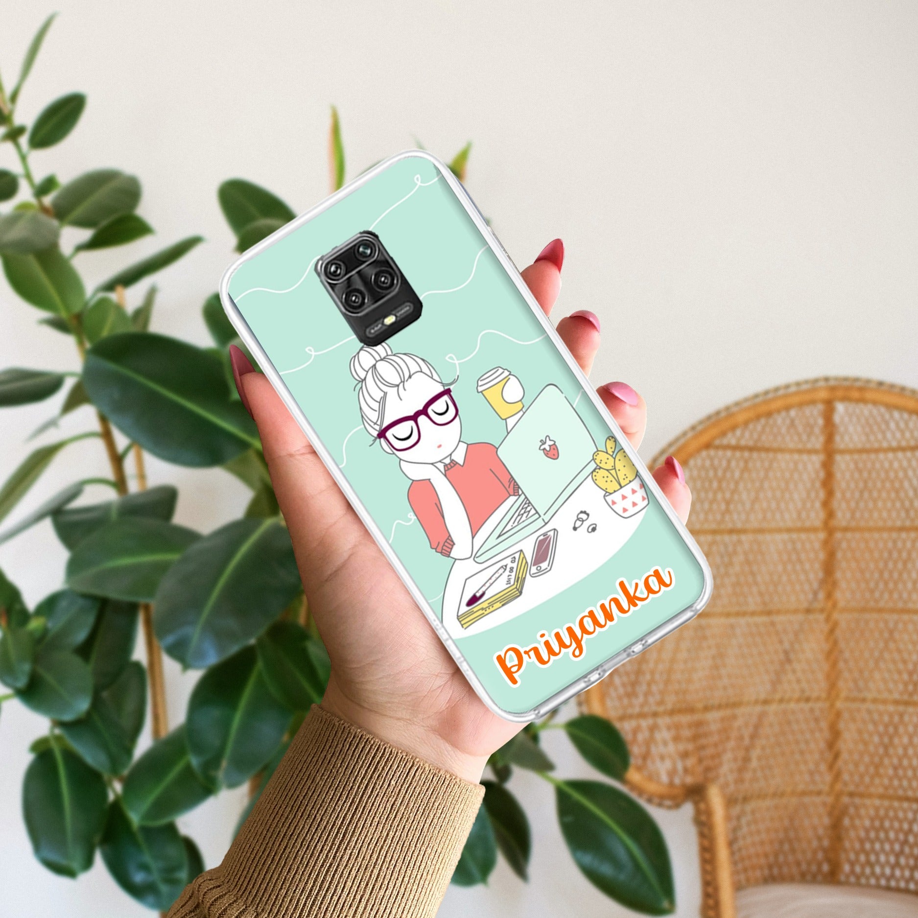 Creator Girl Customize Anti Yellow Case For Redmi Note 9 Pro Max