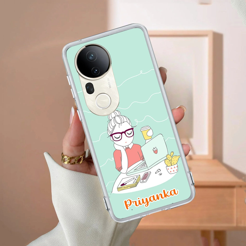 Creator Girl Customize Transparent Silicon Case For Vivo V20 SE