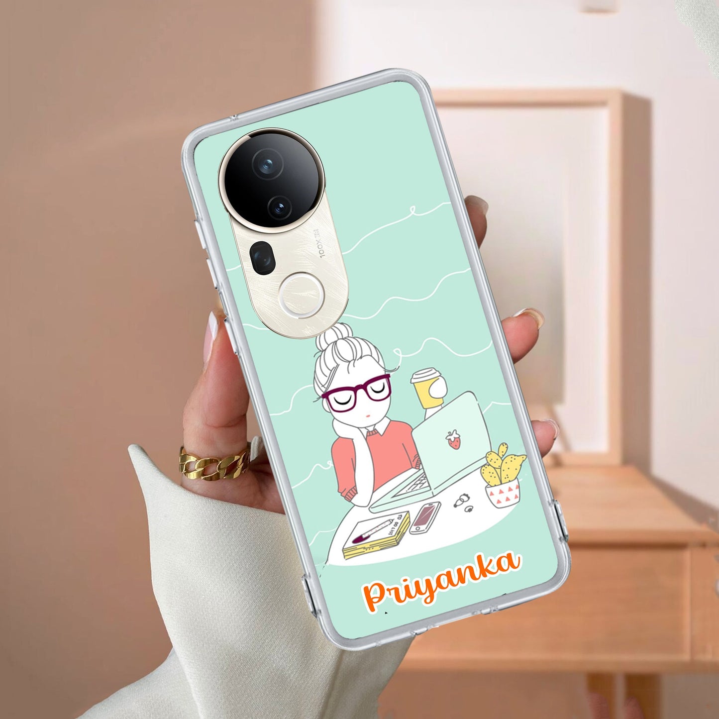 Creator Girl Customize Transparent Silicon Case For Vivo