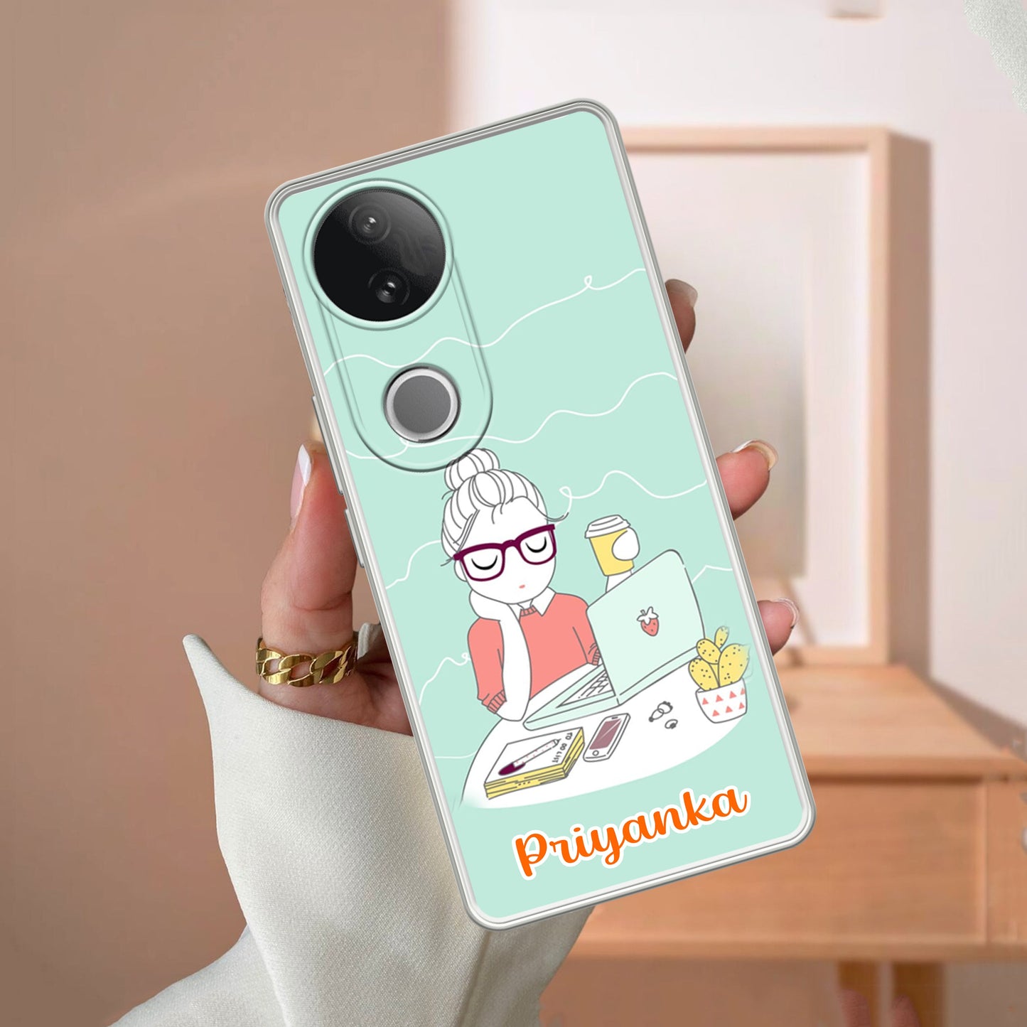 Creator Girl Customize Transparent Silicon Case For Vivo