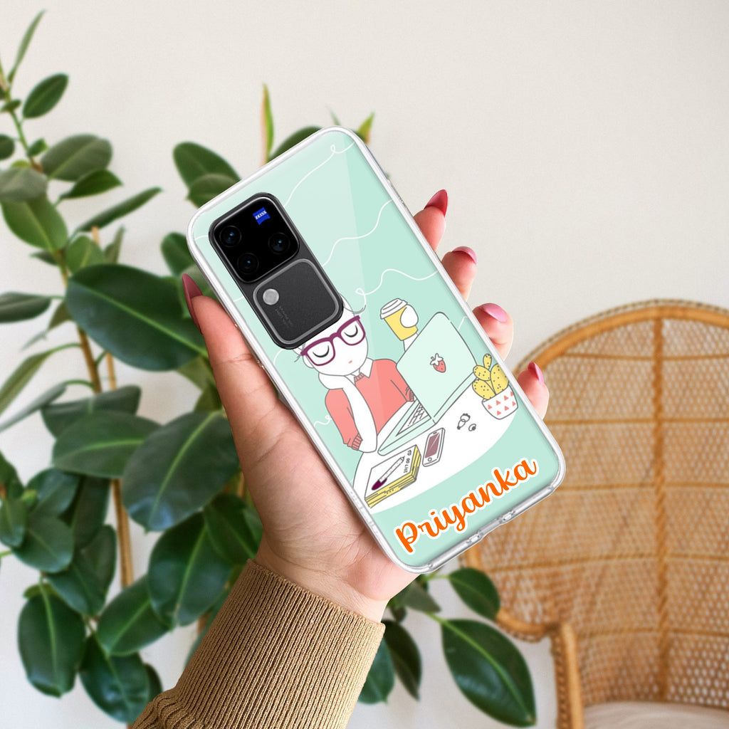 Creator Girl Customize Transparent Silicon Case For Vivo V30 Pro 5G
