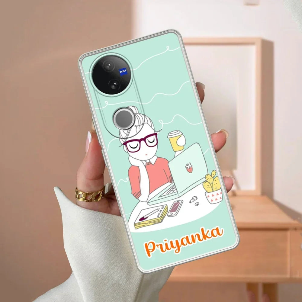 Creator Girl Customize Transparent Silicon Case For Vivo Y18 / Y18i
