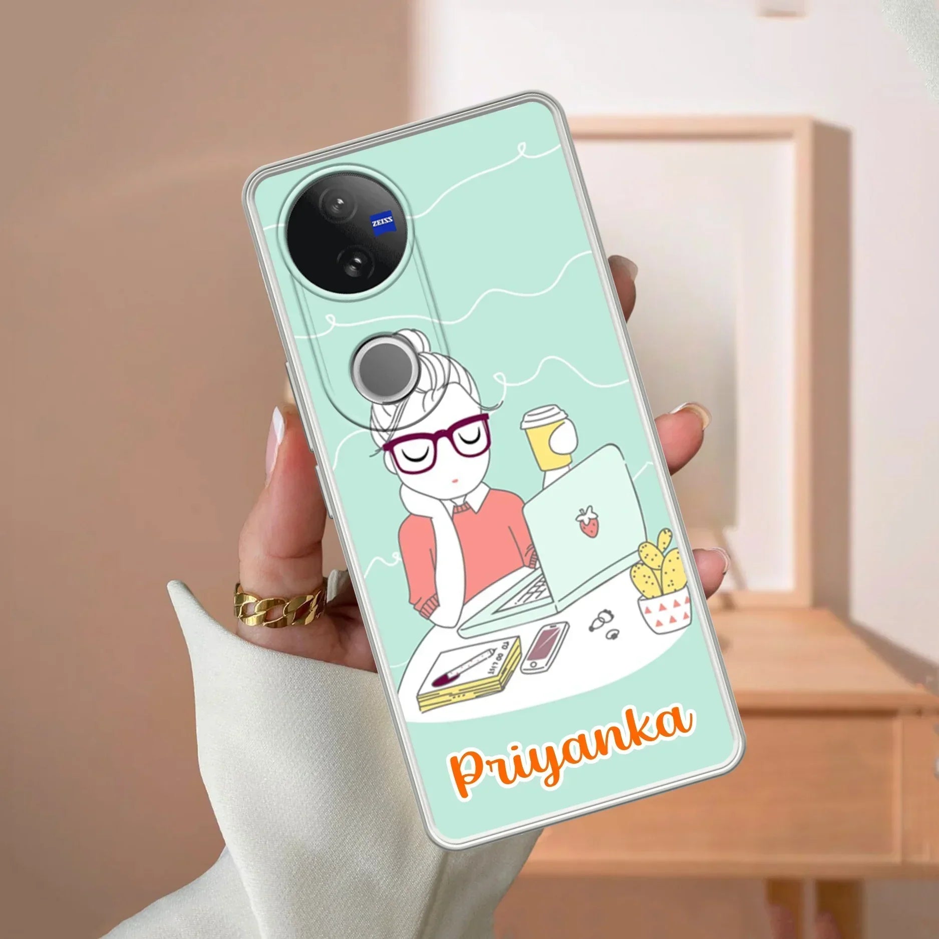 Creator Girl Customize Transparent Silicon Case For Vivo V40 5G