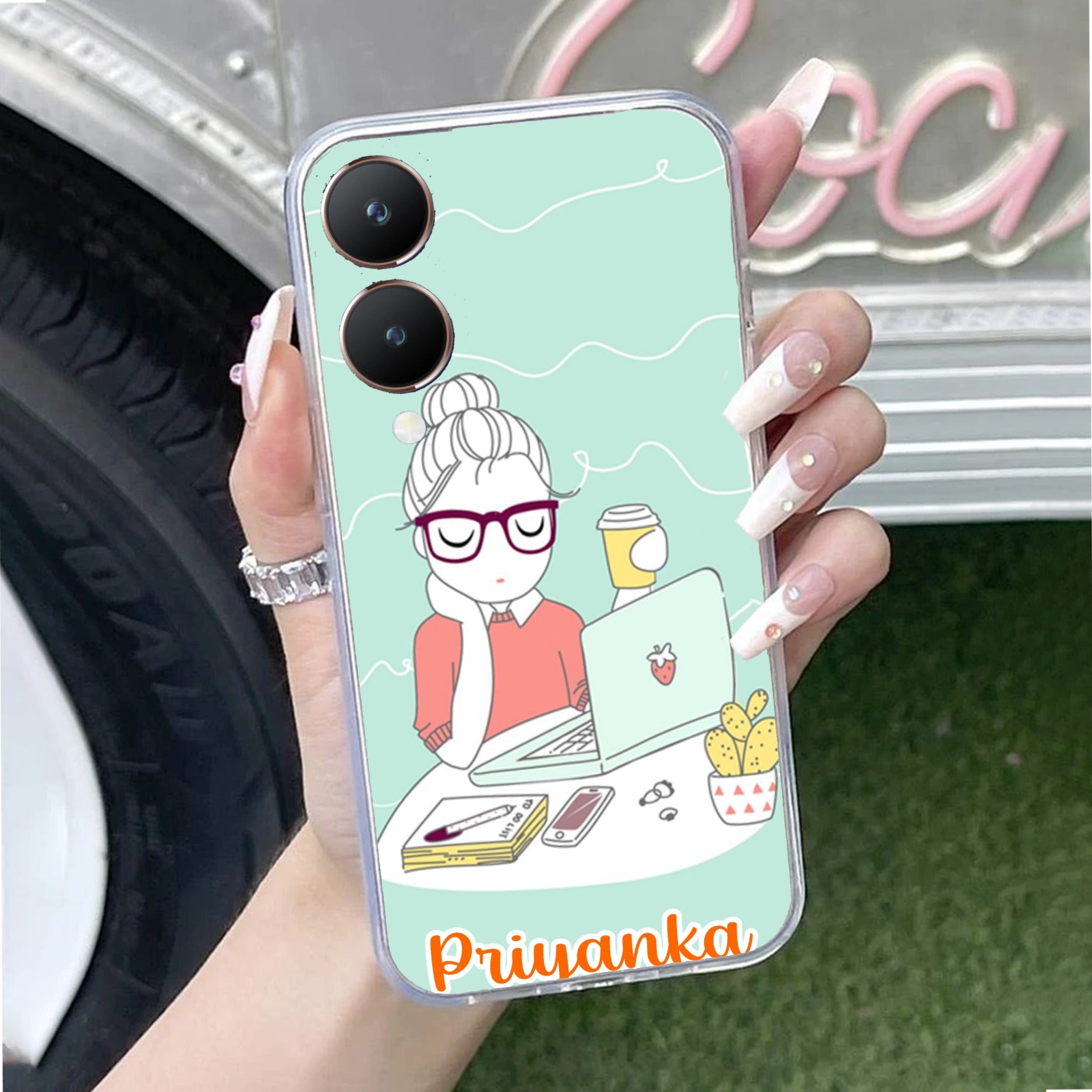 Creator Girl Customize Transparent Silicon Case For Vivo Y28 5G