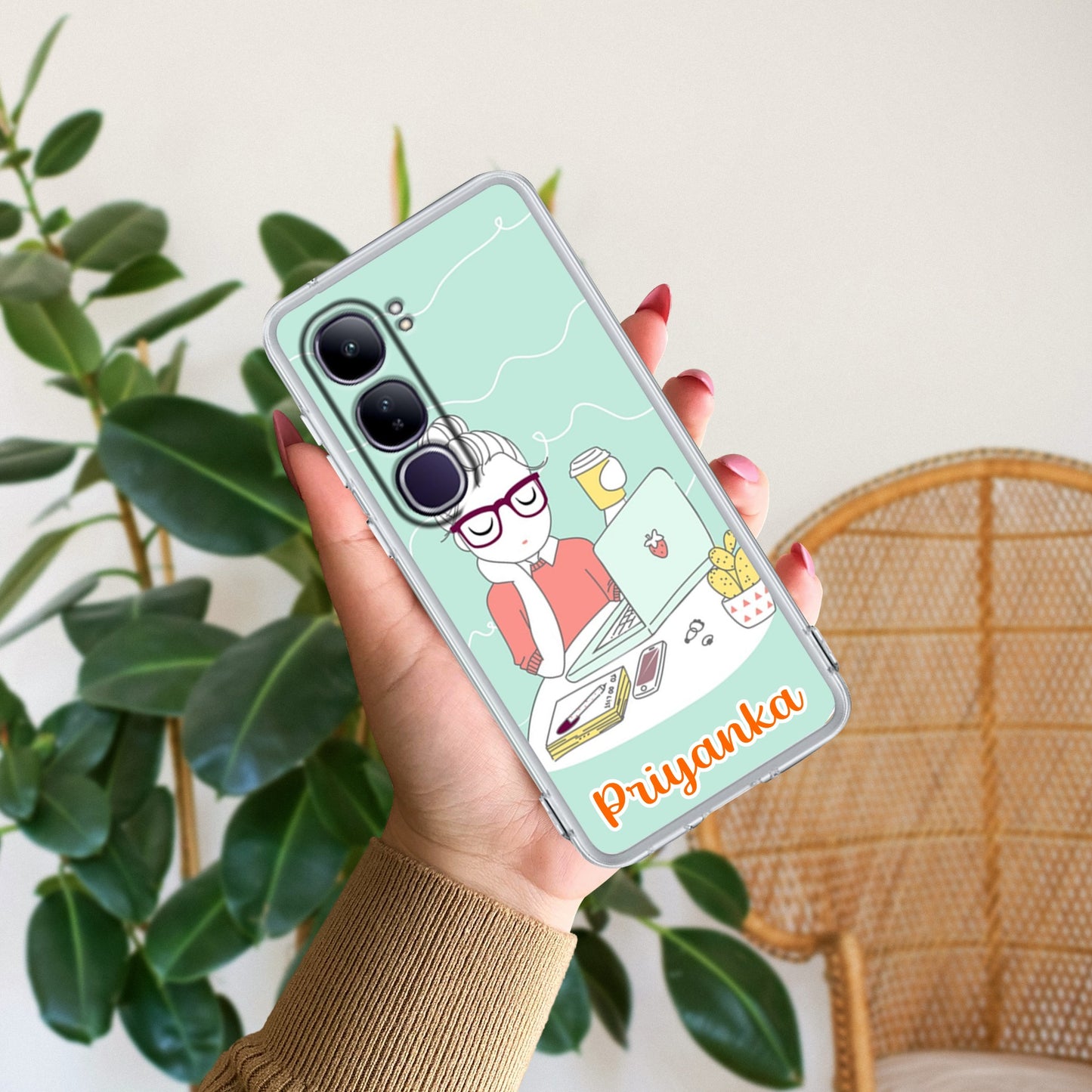 Creator Girl Customize Transparent Silicon Case For Vivo