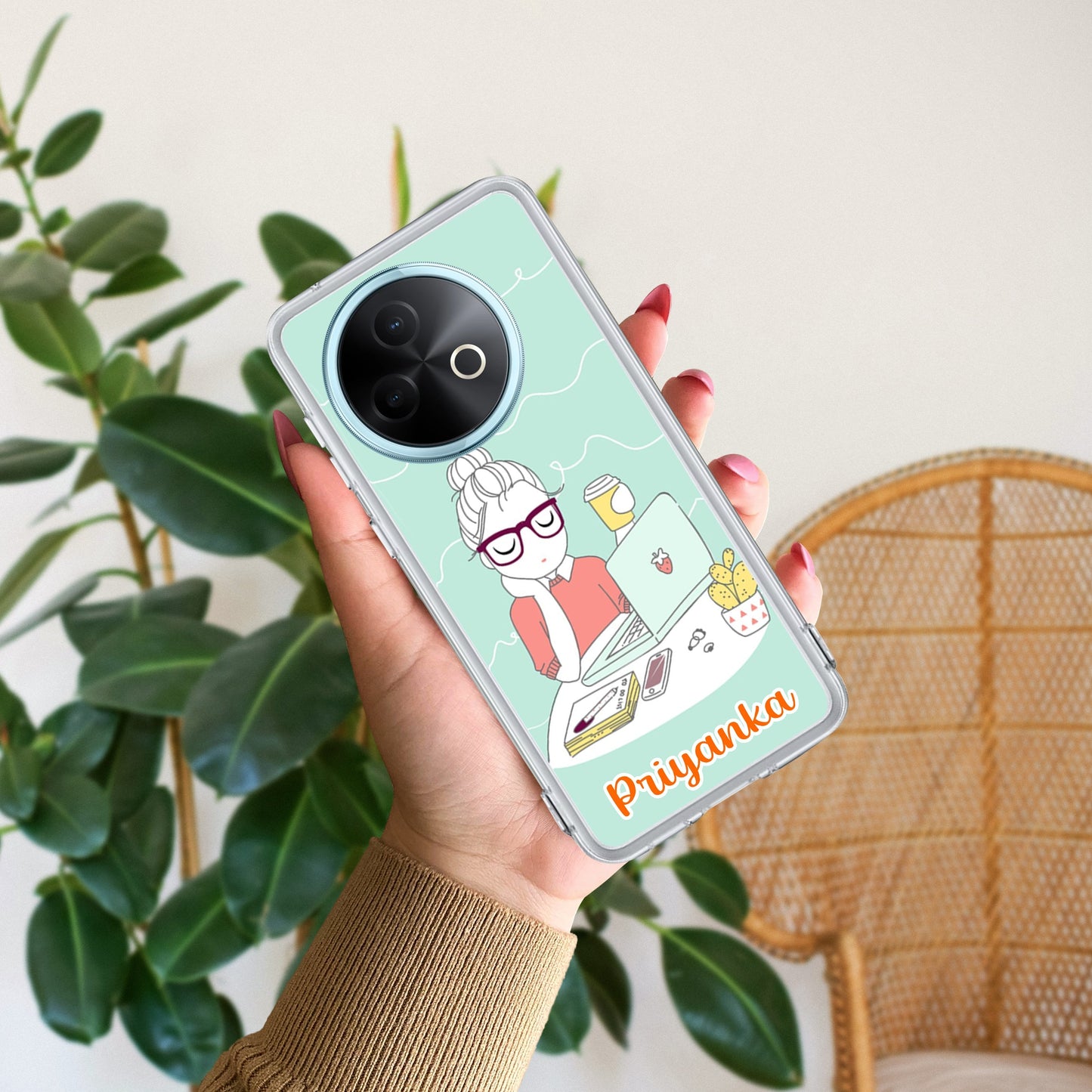 Creator Girl Customize Transparent Silicon Case For Vivo