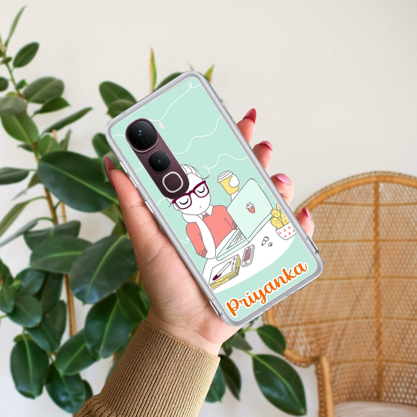 Creator Girl Customize Transparent Silicon Case For Vivo