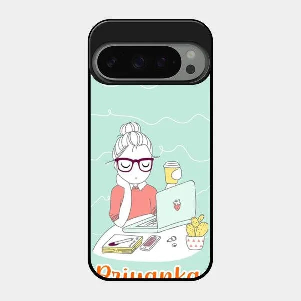 creator-girl-glossy-metal-case-cover-for Google Pixel 9 Pro 5G