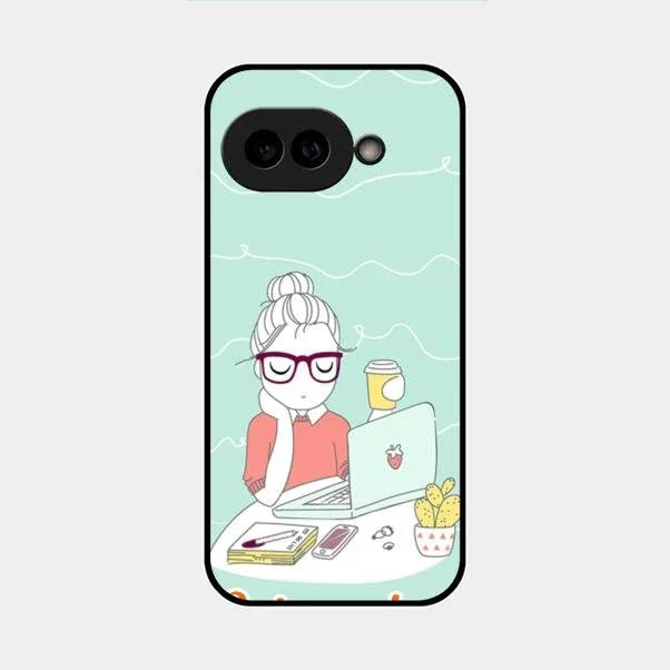 creator-girl-glossy-metal-case-cover-for Google Pixel 9A 5G