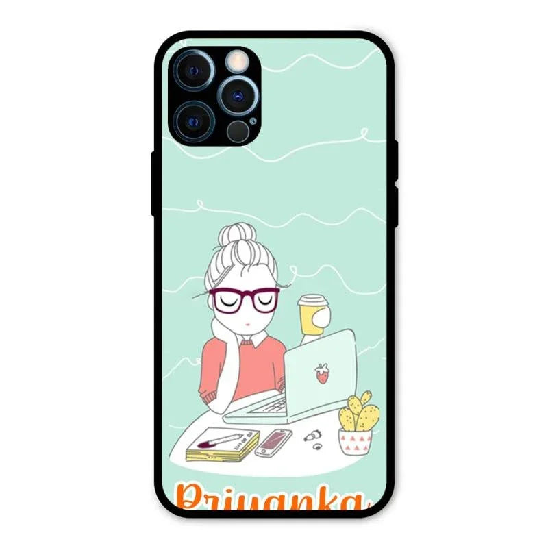 creator-girl-glossy-metal-case-cover-for iPhone 12 Pro