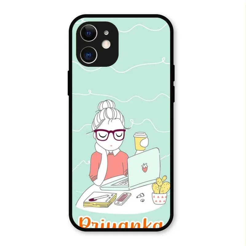 creator-girl-glossy-metal-case-cover-for iPhone 12