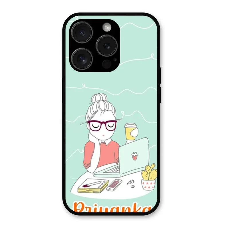 creator-girl-glossy-metal-case-cover-for iPhone 15 Pro Max