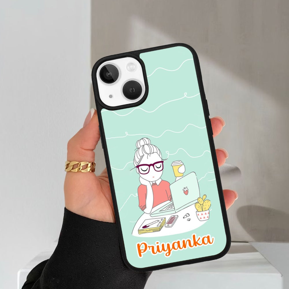 Creator Girl Glossy Metal Case Cover For iPhone