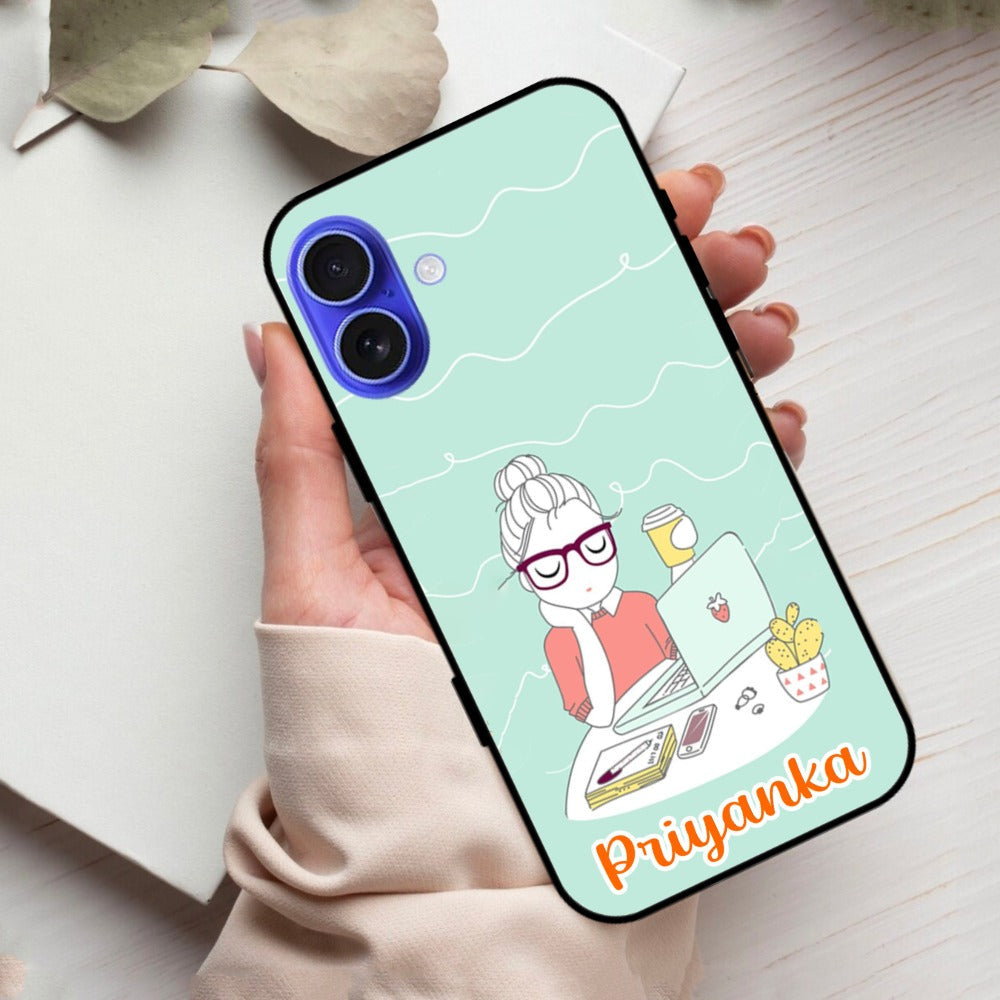 Creator Girl Glossy Metal Case Cover For iPhone