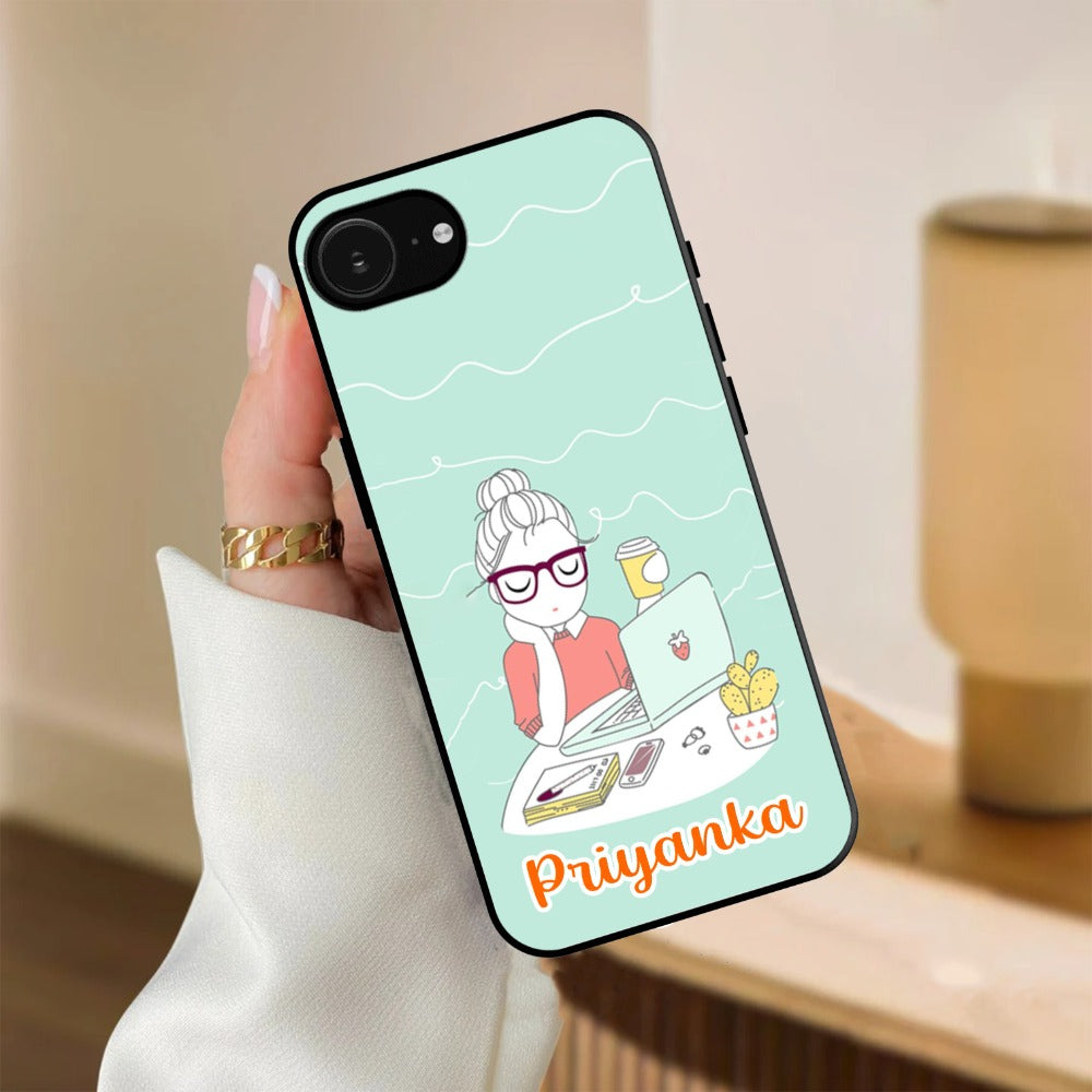 Creator Girl Glossy Metal Case Cover For iPhone