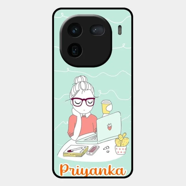 creator-girl-glossy-metal-case-cover-for iQOO 12 5G