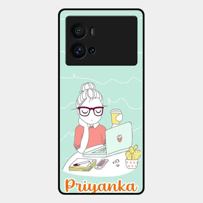 creator-girl-glossy-metal-case-cover-for iQOO 9 Pro 5G