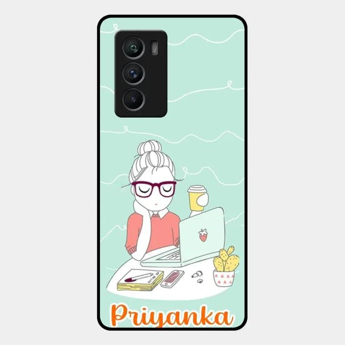creator-girl-glossy-metal-case-cover-for iQOO 9 Se 5G