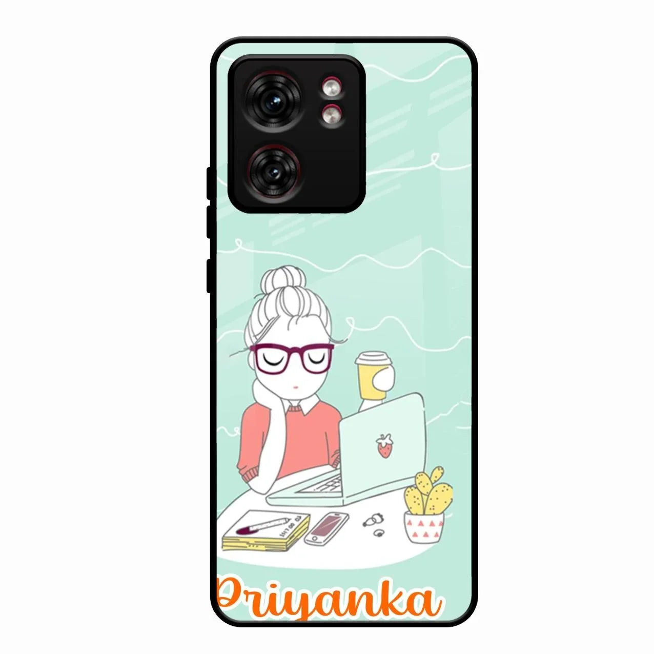 creator-girl-glossy-metal-case-cover-for Motorola Edge 40