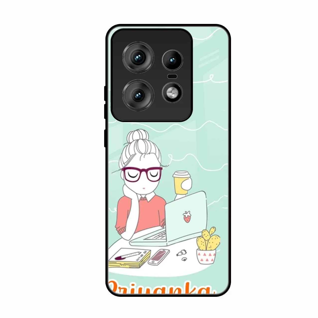 creator-girl-glossy-metal-case-cover-for Motorola Edge 50 Pro