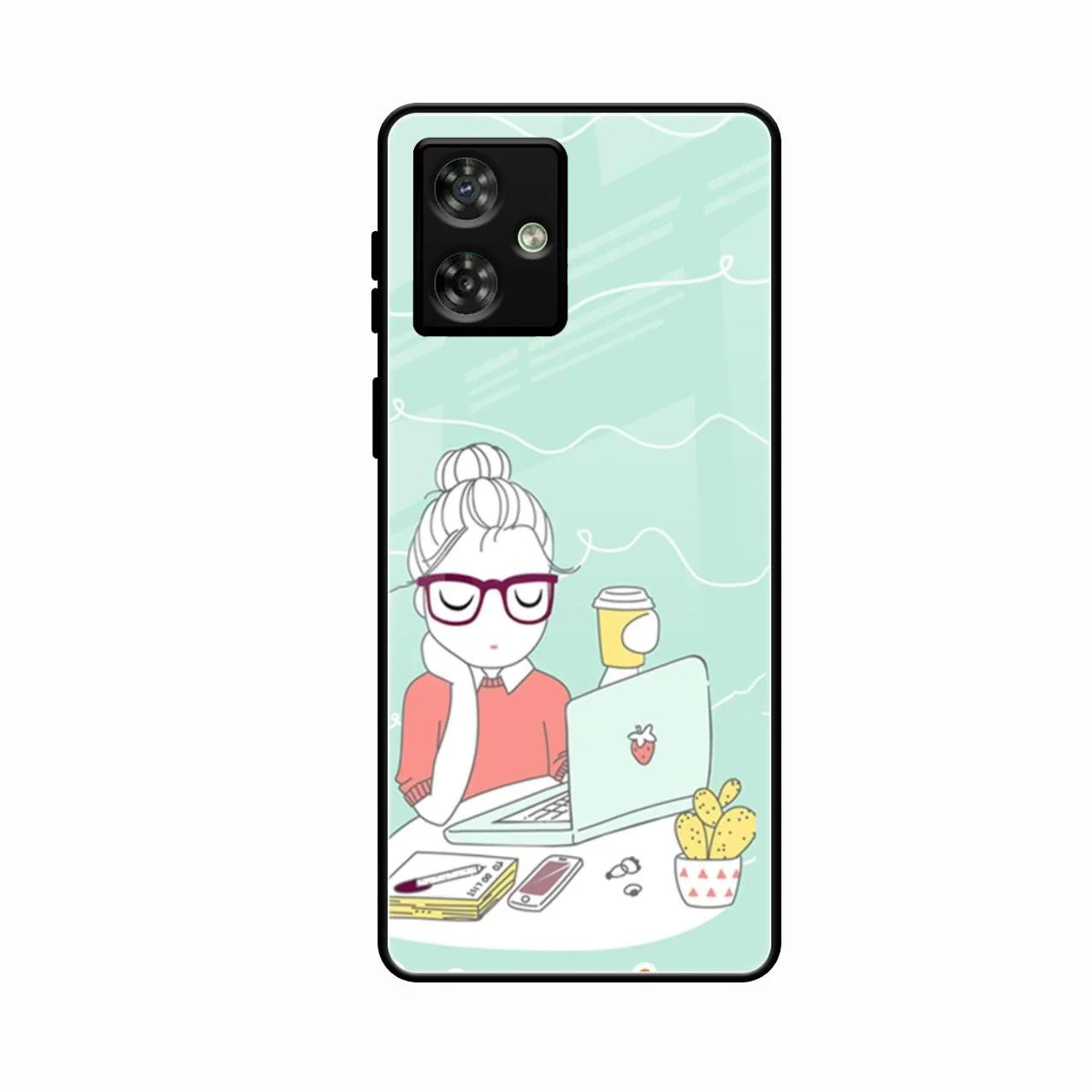 creator-girl-glossy-metal-case-cover-for Motorola G64 5G
