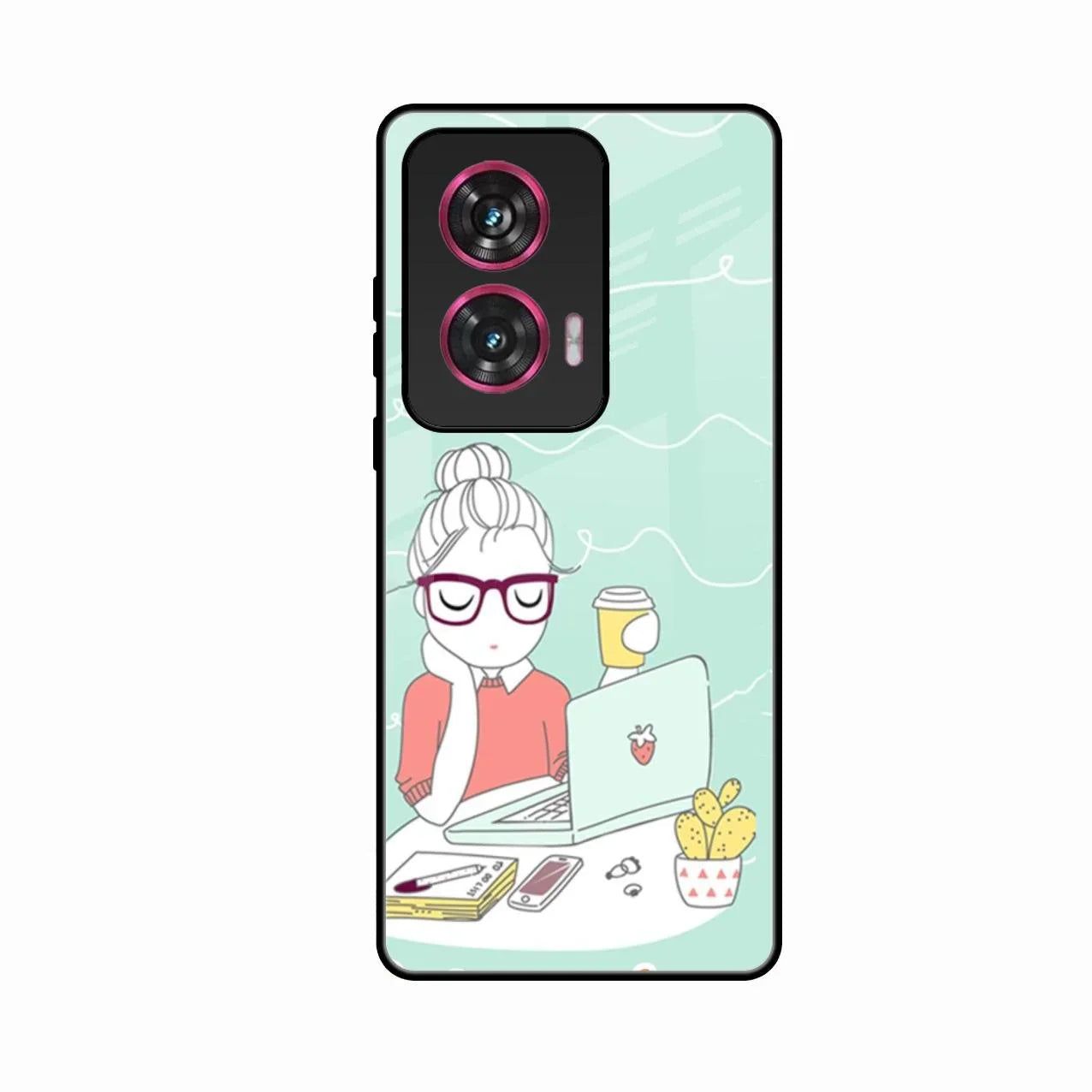creator-girl-glossy-metal-case-cover-for Motorola G96 5G