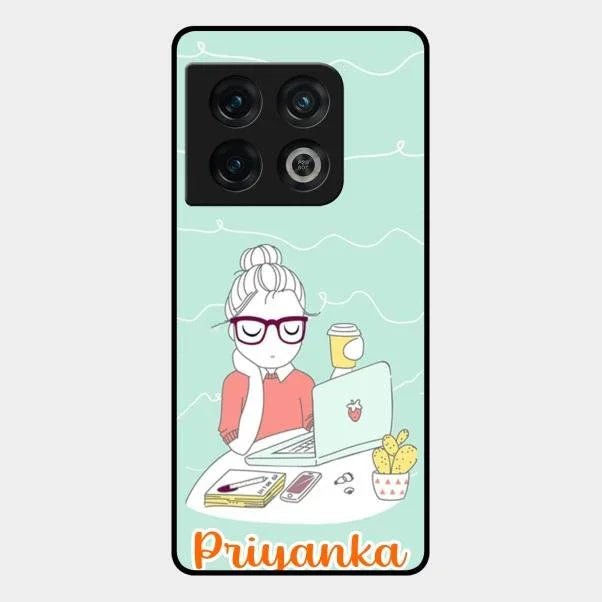 creator-girl-glossy-metal-case-cover-for Oneplus 10 Pro 5G
