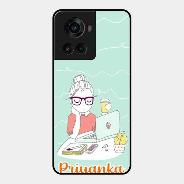 creator-girl-glossy-metal-case-cover-for Oneplus 10R 5G
