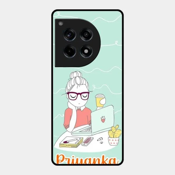 creator-girl-glossy-metal-case-cover-for Oneplus 12R 5G