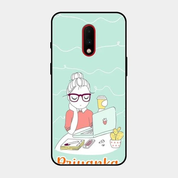 creator-girl-glossy-metal-case-cover-for Oneplus 7