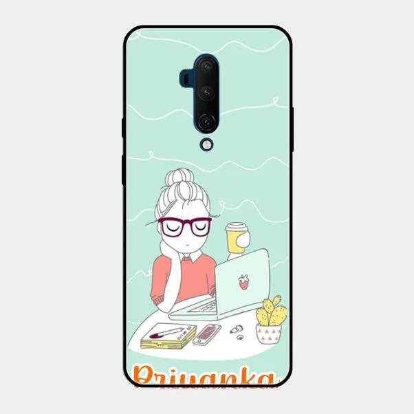 creator-girl-glossy-metal-case-cover-for Oneplus 7T Pro