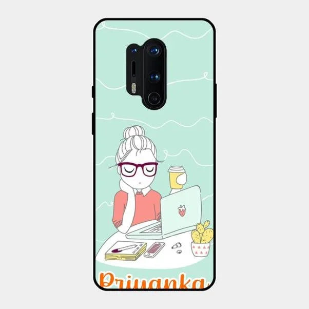 creator-girl-glossy-metal-case-cover-for Oneplus 8 Pro