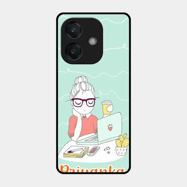 creator-girl-glossy-metal-case-cover-for Oppo A3X 5G
